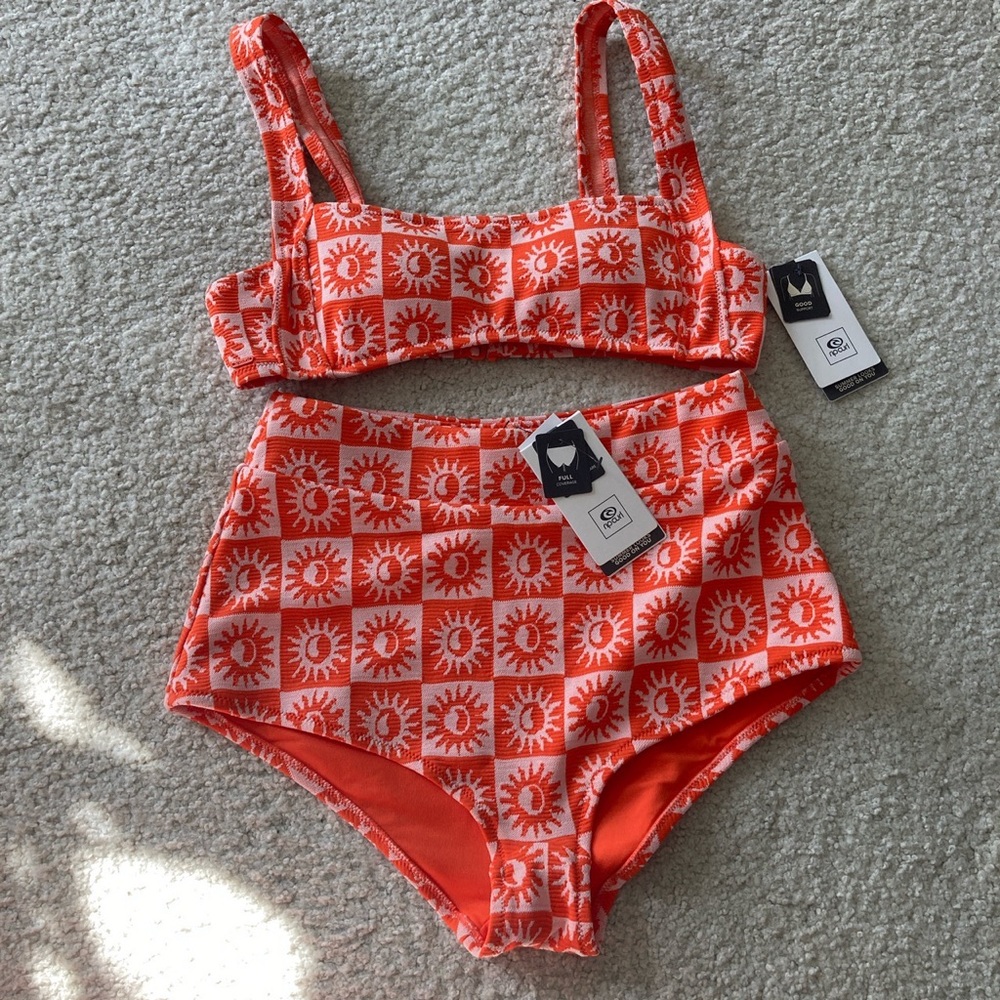 NWT Ripcurl Summer Check Bikini Set